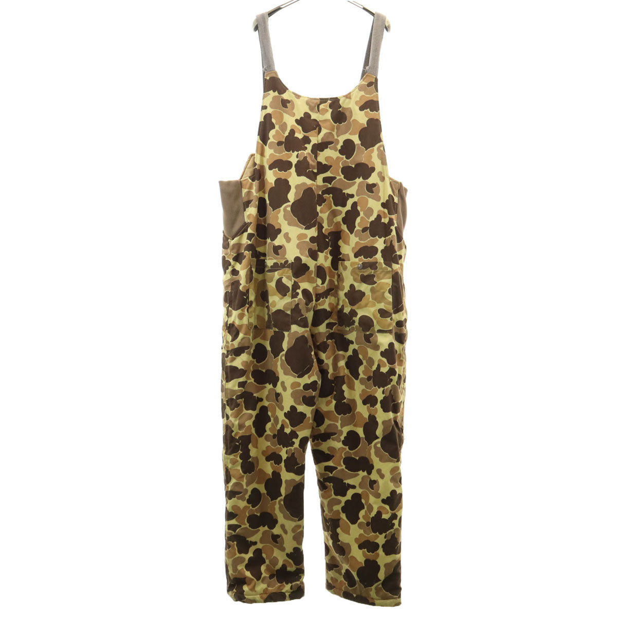 CABELA'S カベラス 80s 90s USA製 オールド 総柄 オーバーオール XL イエロー系 アウトドア メンズ