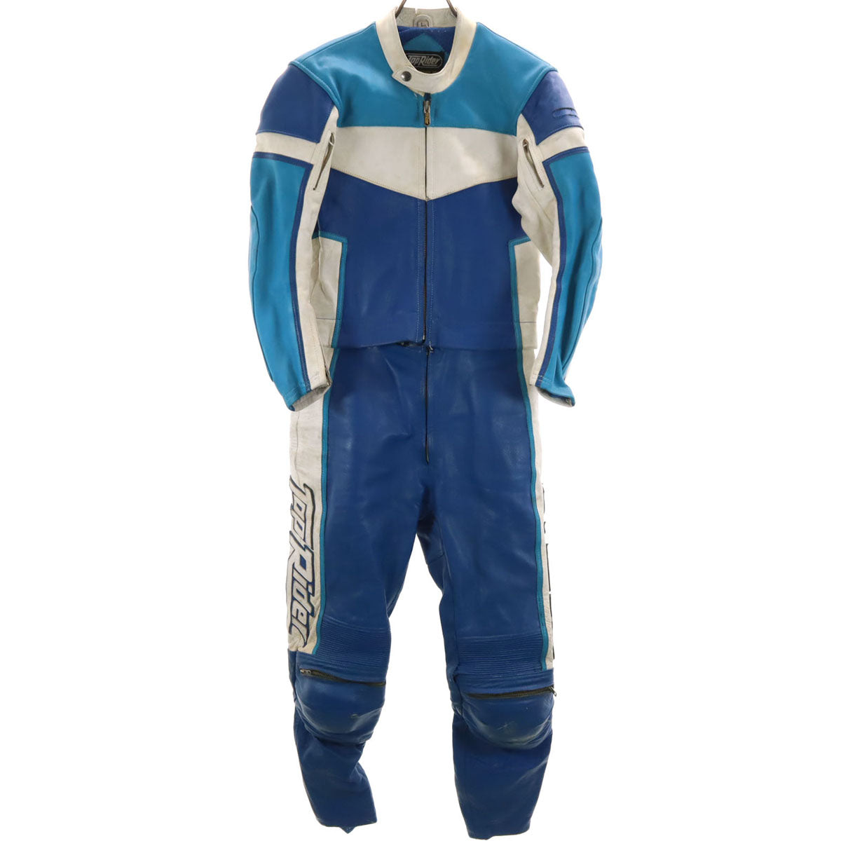 Top Rider トップライダー レーシング レザー つなぎ L ブルー系 メンズ