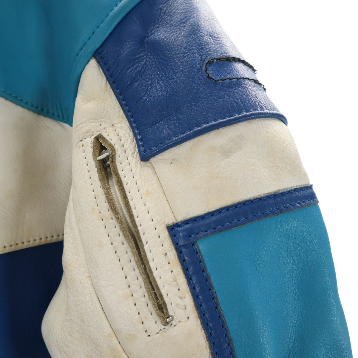 Top Rider トップライダー レーシング レザー つなぎ L ブルー系 メンズ