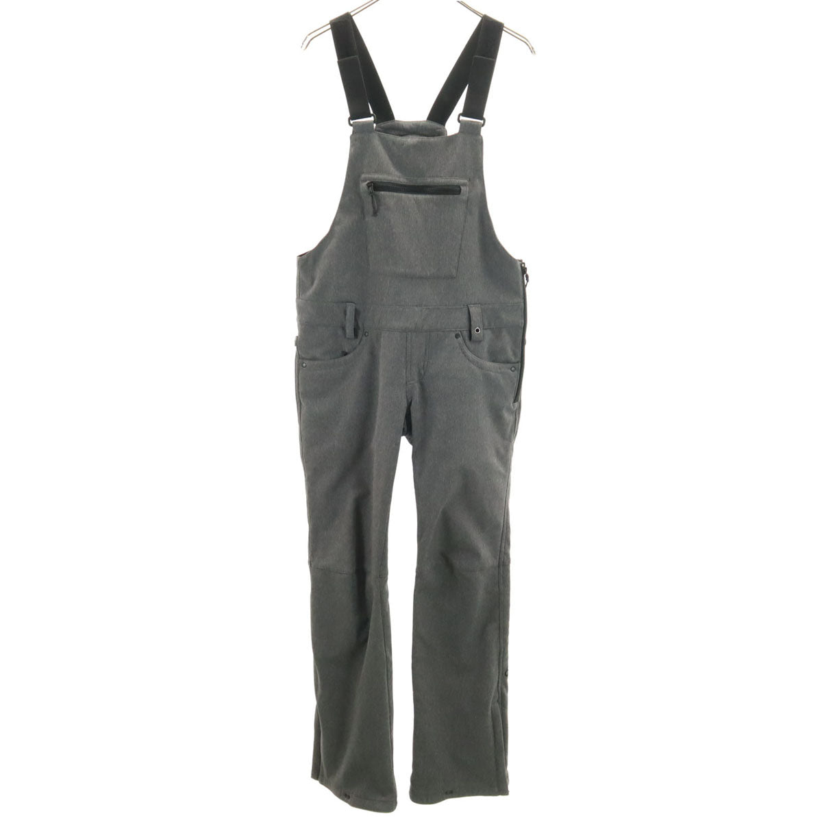 686 シックスエイトシックス スノーボード ソフトシェル オーバーオール S グレー 裏フリース レディース