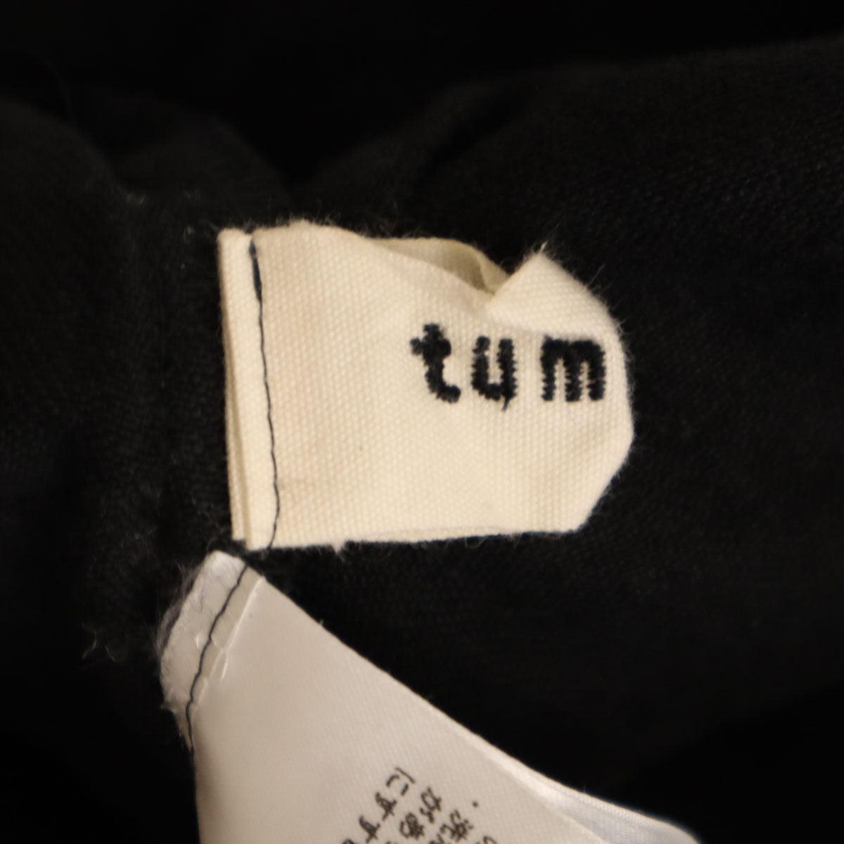 tumugu： ツムグ リネン ノースリーブ オールインワン F ブラック レディース