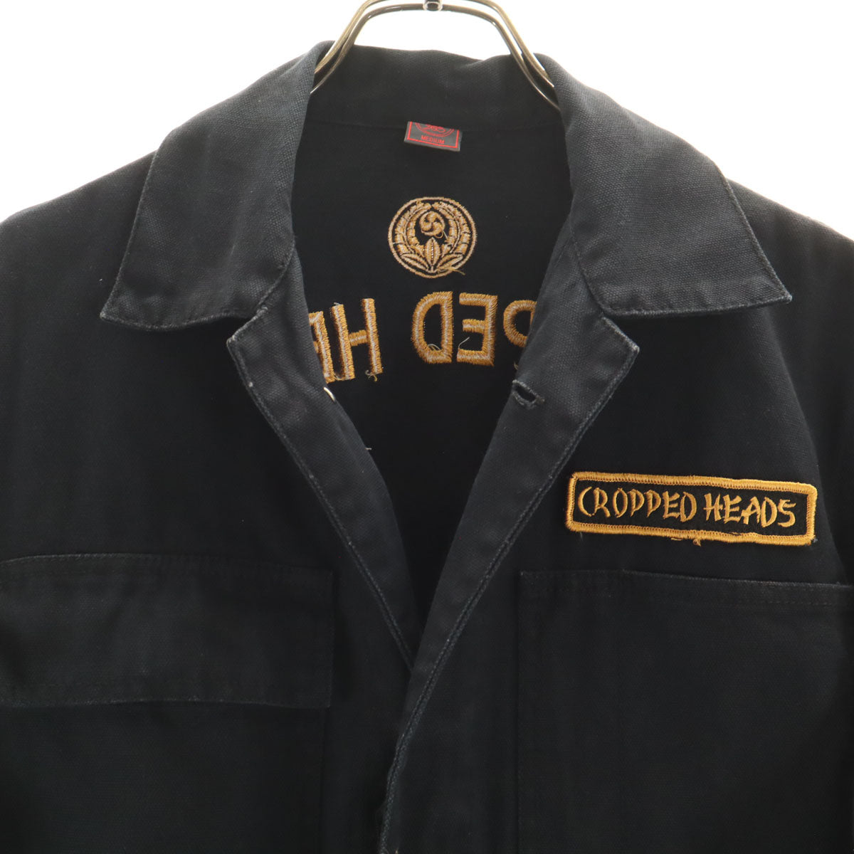 CROPPED HEADS クロップドヘッズ ダック地 つなぎ M ブラック メンズ