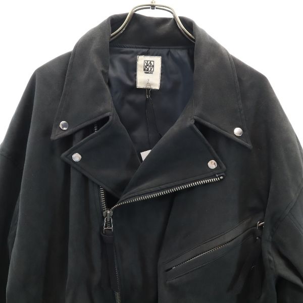 未使用 バースト222 19AW 日本製 スエード ライダースジャケット 2 ブラック VAST222 メンズ