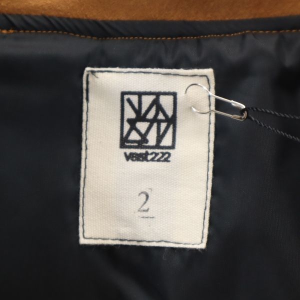 未使用 バースト222 19AW 日本製 スエード ライダースジャケット 2 ブラウン VAST222 メンズ