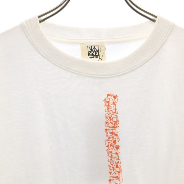 未使用 バースト222 18ss 日本製 スリーブプリント 長袖 スウェット トレーナー 3 ホワイト VAST222 メンズ