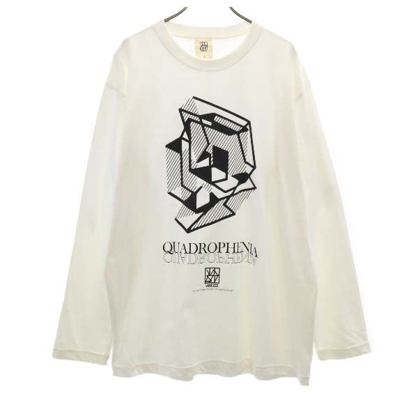 未使用 バースト222 18ss 日本製 プリント 長袖 スウェット トレーナー 3 ホワイト VAST222 メンズ