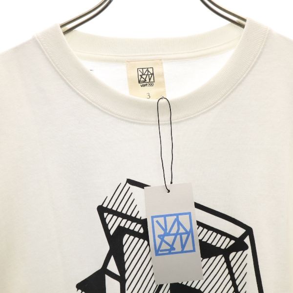 未使用 バースト222 18ss 日本製 プリント 長袖 スウェット トレーナー 3 ホワイト VAST222 メンズ