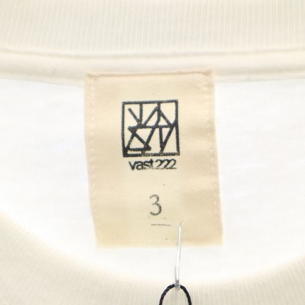 未使用 バースト222 18ss 日本製 プリント 長袖 スウェット トレーナー 3 ホワイト VAST222 メンズ