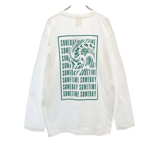 未使用 バースト222 19ss 日本製 プリント 長袖 スウェット トレーナー 3 ホワイト VAST222 メンズ