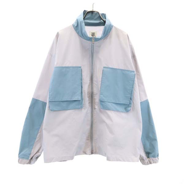 未使用 バースト222 20ss 日本製 バイカラー ブルゾン 2 グレー×ブルー VAST222 ジャケット メンズ