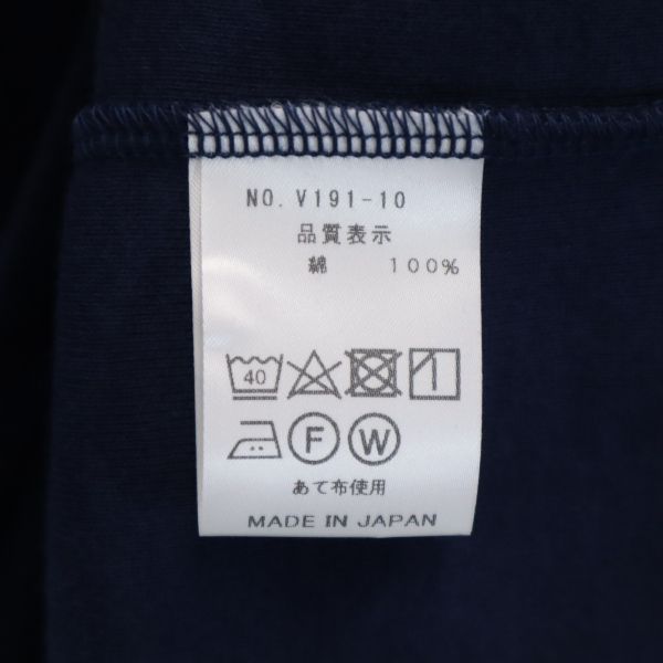 未使用 VAST222 バースト222 19ss 日本製 バイカラー 半袖 Tシャツ 2 赤×紺 メンズ