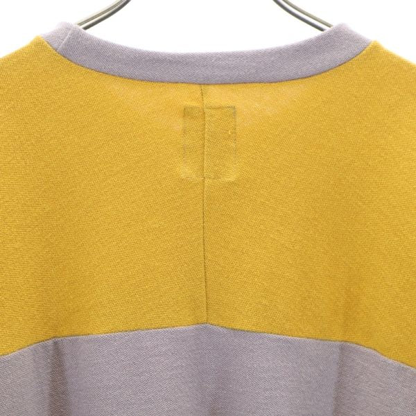 未使用 VAST222 バースト222 19ss 日本製 バイカラー 半袖 Tシャツ 2 マスタード×グレー メンズ