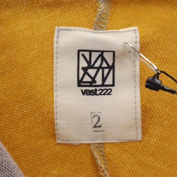 未使用 VAST222 バースト222 19ss 日本製 バイカラー 半袖 Tシャツ 2 マスタード×グレー メンズ