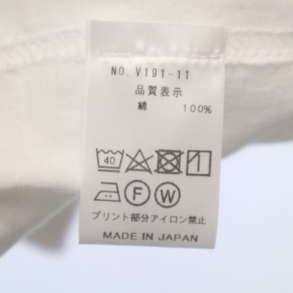 未使用 バースト222 19ss 日本製 DM PRINT 半袖 Tシャツ 3 ホワイト VAST222 メンズ