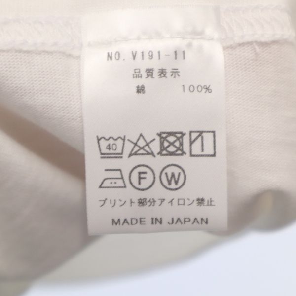 未使用 バースト222 19ss 日本製 DM PRINT 半袖 Tシャツ 2 ホワイト VAST222 メンズ