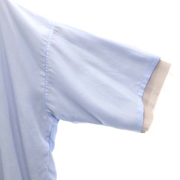 未使用 バースト222 20ss 半袖 重ね着風 スキッパー カットソー 2 ブルー VAST222 メンズ