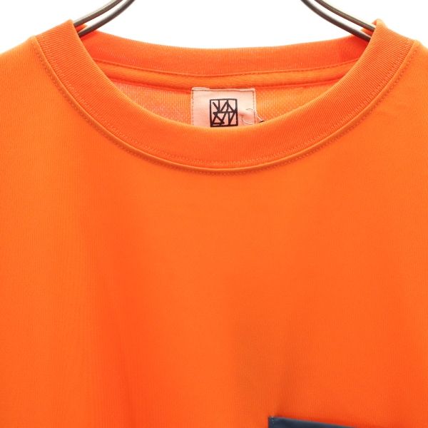 未使用 VAST222 バースト222 20ss 半袖 ポケット付 Tシャツ 3 オレンジ ポリシャツ メンズ