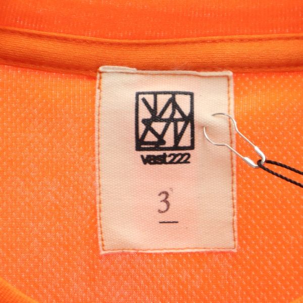 未使用 VAST222 バースト222 20ss 半袖 ポケット付 Tシャツ 3 オレンジ ポリシャツ メンズ