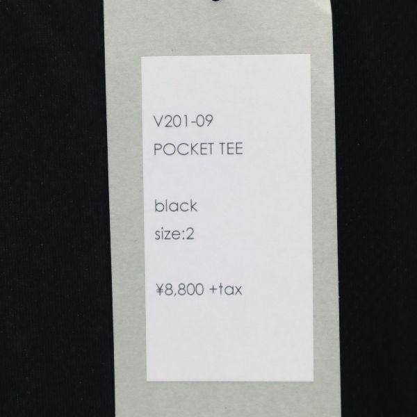 未使用 VAST222 バースト222 20ss 半袖 ポケット付 Tシャツ 2 ブラック ポリシャツ メンズ