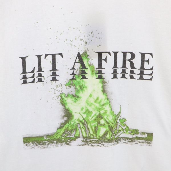 未使用 VAST222 バースト222 20ss FIRE プリント 半袖 Tシャツ 2 ホワイト ラバーソウル メンズ