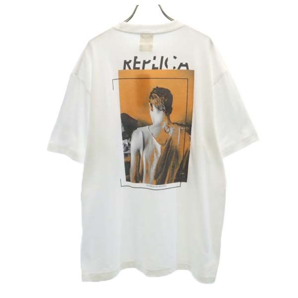未使用 VAST222 バースト222 20ss REPLICA プリント 半袖 Tシャツ 3 ホワイト ラバーソウル メンズ