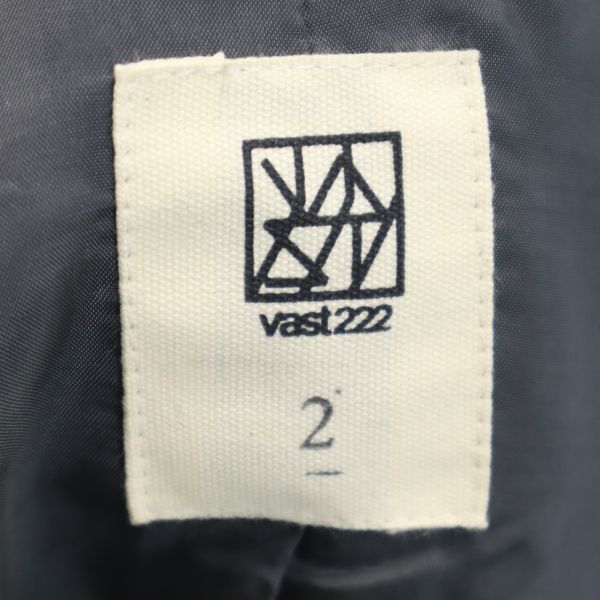 未使用 VAST222 バースト222 16AW ウールブレンド 日本製 ストライプ柄 スーツ 上下 セットアップ 2 黒 メンズ