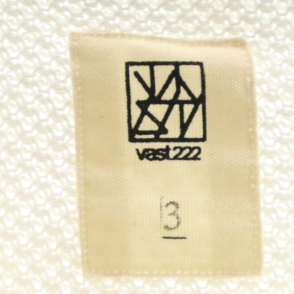 新品 VAST222 バースト222 17AW V173-07 ADJUST THERMAL 日本製 長袖 Tシャツ 3 white ワッフル調 ロング丈 白 メンズ