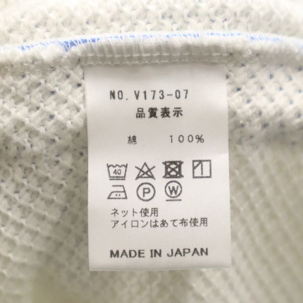 新品 VAST222 バースト222 17AW V173-07 ADJUST THERMAL 日本製 長袖 Tシャツ 3 white ワッフル調 ロング丈 白 メンズ