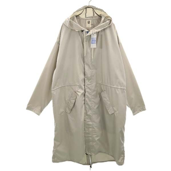新品 VAST222 バースト222 18ss V181-01 RAIN COAT 日本製 レインコート 2 it.gray フード グレー メンズ