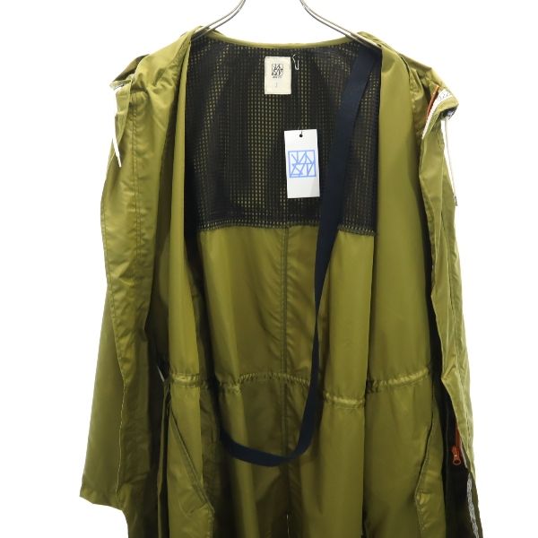 新品 VAST222 バースト222 18ss V181-01 RAIN COAT 日本製 レインコート 2 green フード グリーン メンズ