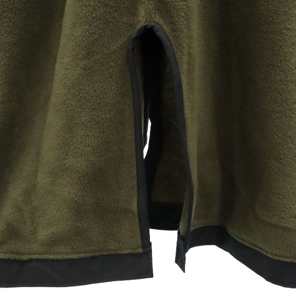 新品 VAST222 バースト222 18AW V183-08 FLEECE LONG JK 日本製 フリース ロング ジャケット 2 khaki ノーカラー カーキ メンズ