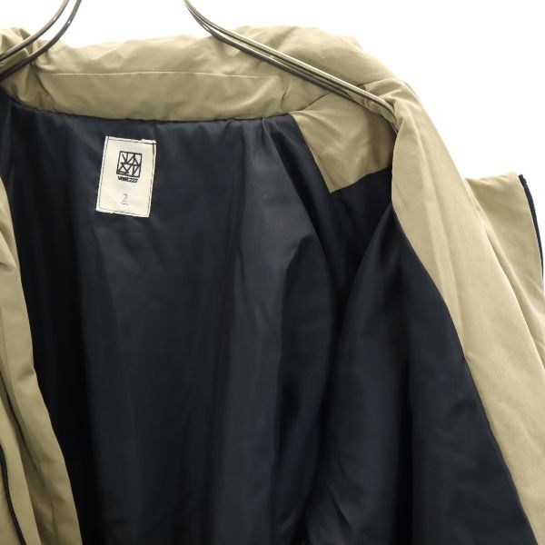 新品 VAST222 バースト222 18AW 日本製 中綿コート 2 ベージュ ジップ メンズ