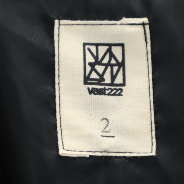 新品 VAST222 バースト222 18AW 日本製 中綿コート 2 ベージュ ジップ メンズ