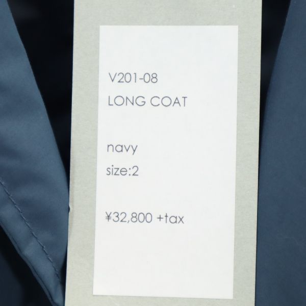 新品 VAST222 バースト222 20ss V201-08 LONG COAT 日本製 ロング チェスターコート 2 navy ネイビー メンズ